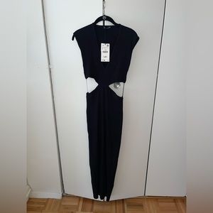 Black Zara Cutout Maxi Dress